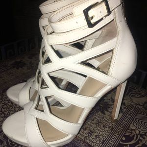 Ladies Marciano White Strappy Heels - Size 6